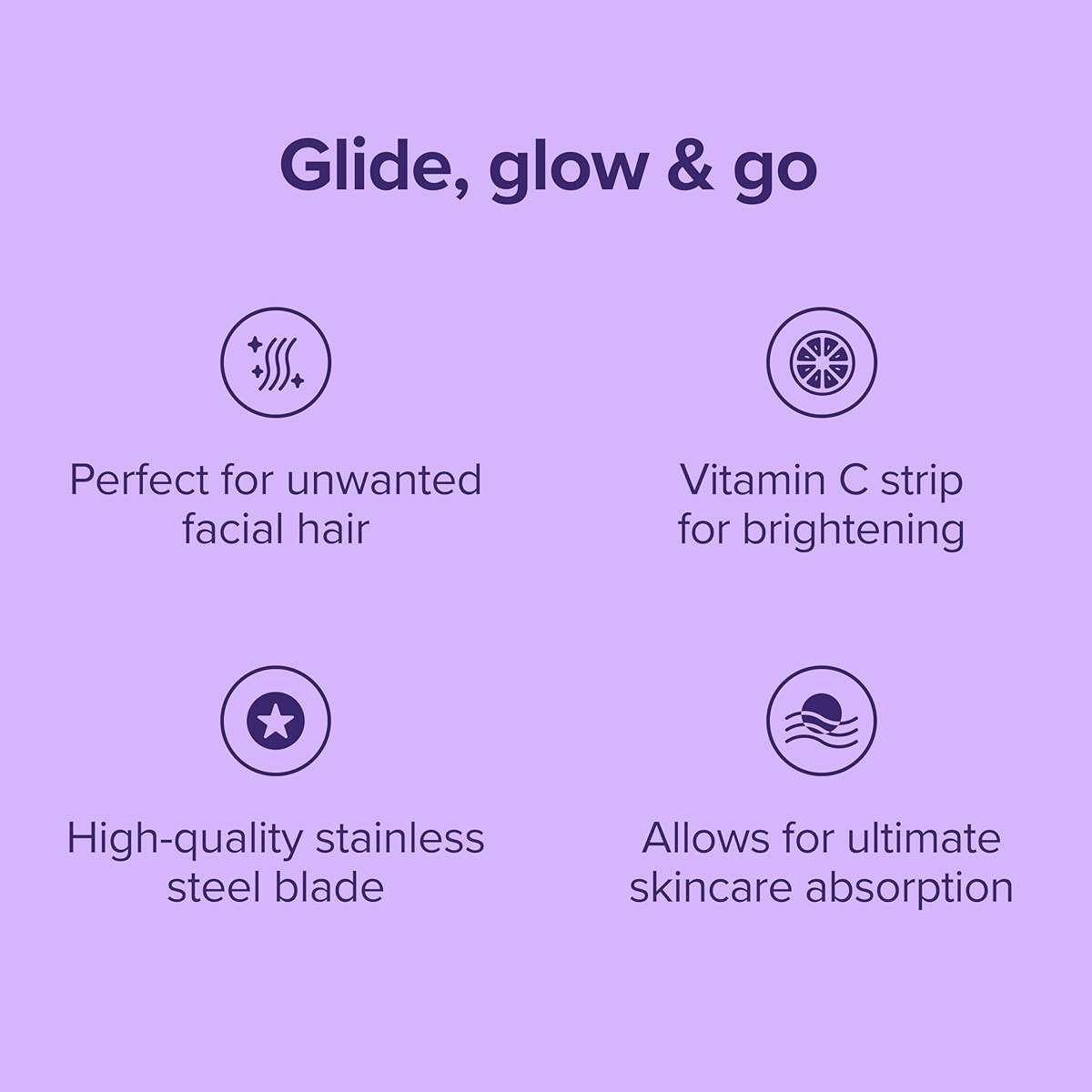 Plum Beauty Vitamin C Dermaplaning Razors (3-Pack)– Facial Razors for Women | Peach Fuzz & Dead Skin Remover, Brightening Vitamin C Strip for Collagen Support & Skincare Absorption - Image 5
