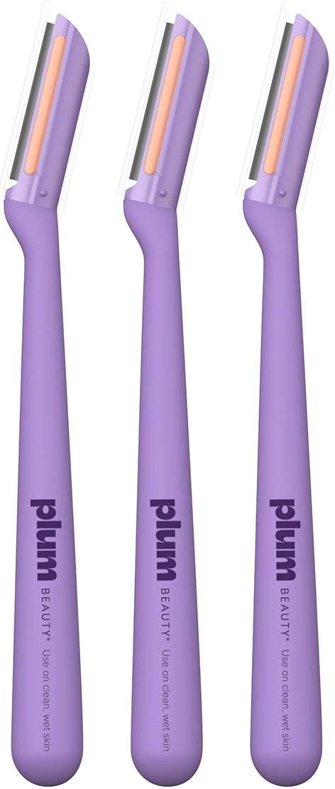 Plum Beauty Vitamin C Dermaplaning Razors (3-Pack)– Facial Razors for Women | Peach Fuzz & Dead Skin Remover, Brightening Vitamin C Strip for Collagen Support & Skincare Absorption - Image 9