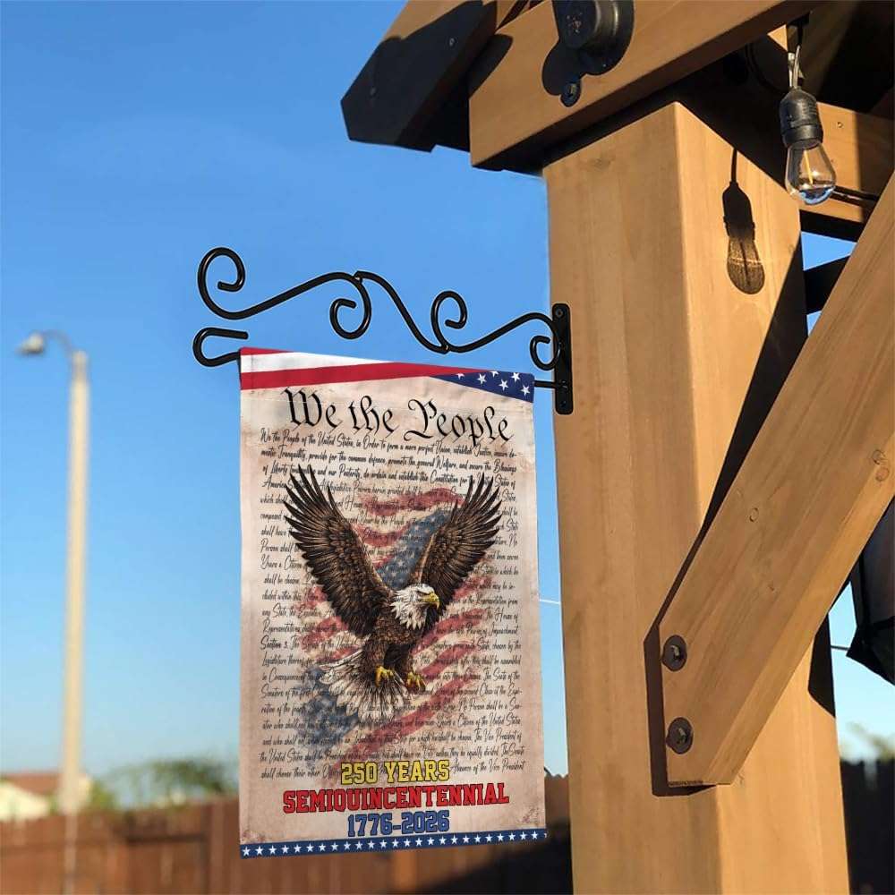 Limima We The People Flag, 250 Anniversary USA Flag, American Flags for Outside 250 Year Anniversary, 4th of July Gifts, 1776-2026 Yard Flags Outside 12x18 Inch Double Sided Outdoor Banner Decorations - Image 6