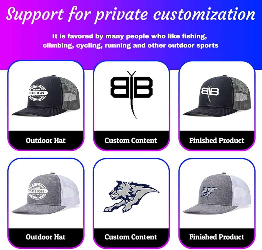 Bulk Custom Hats for Men Women Customized Trucker Hats Design Your Own Logo Text Photo Personalized Baseball Caps - Image 2