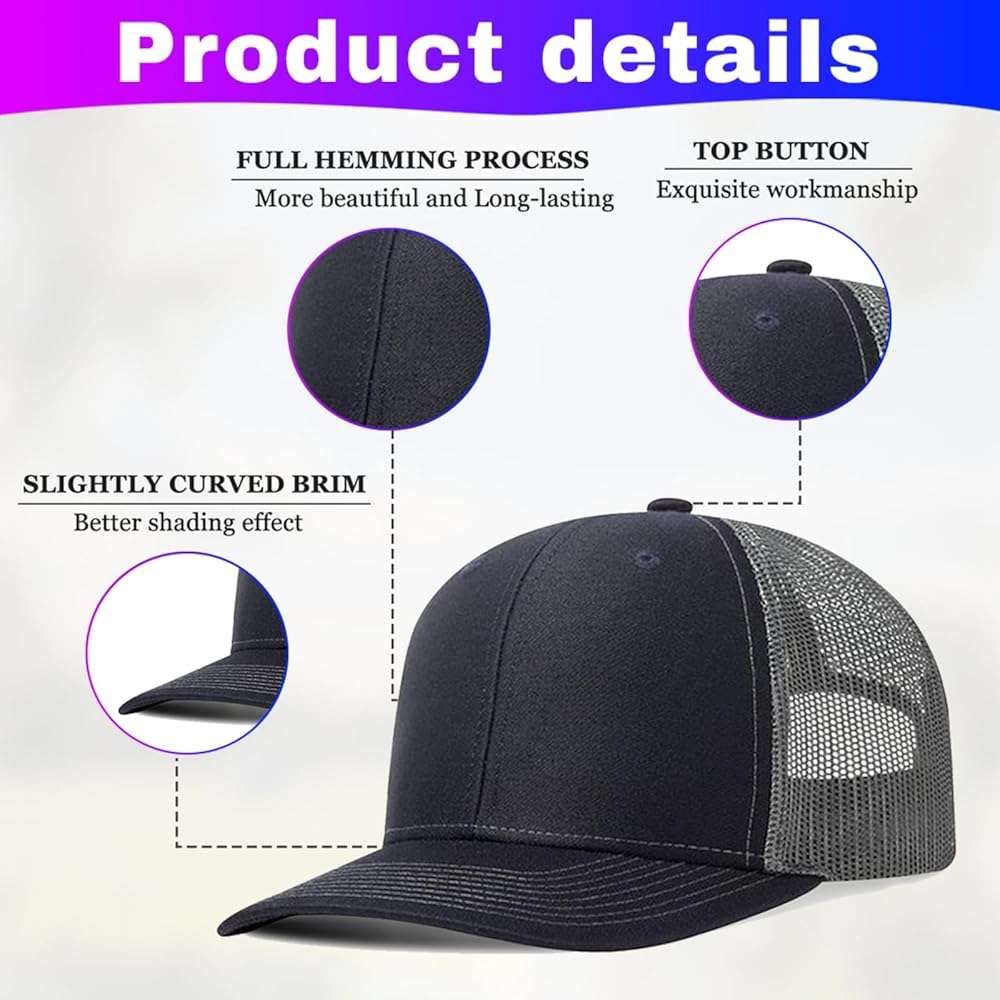 Bulk Custom Hats for Men Women Customized Trucker Hats Design Your Own Logo Text Photo Personalized Baseball Caps - Image 3