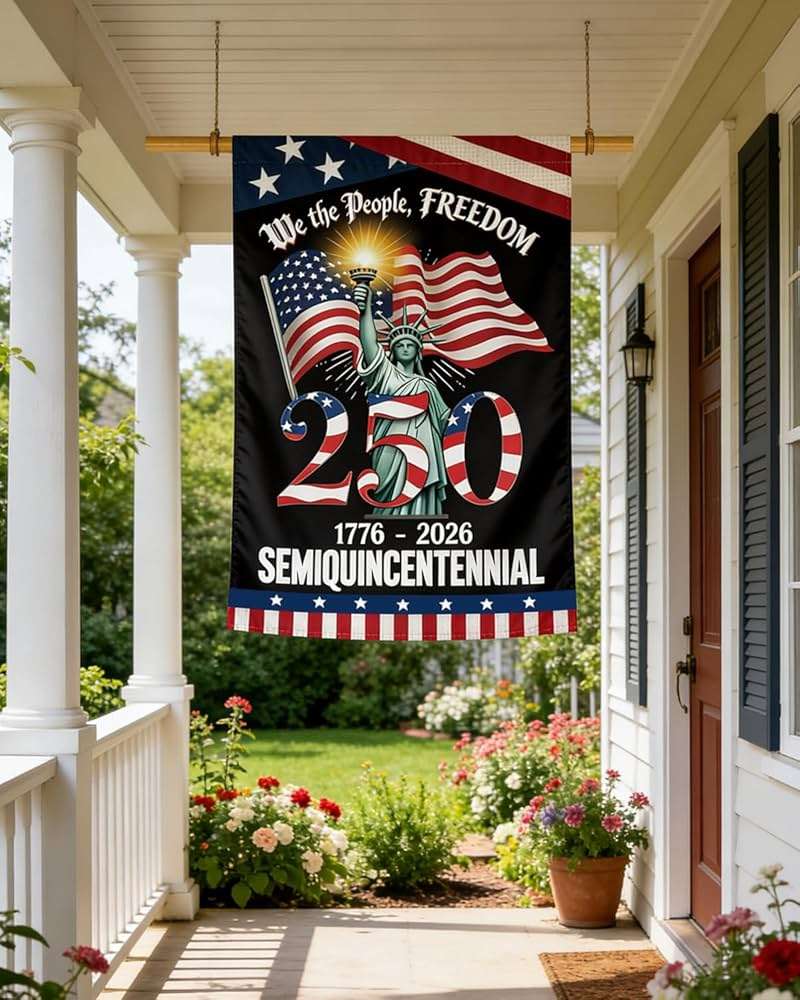250 Years America Garden Flag, 250th Anniversary USA Patriotic 4th of July Double-Sided Waterproof Banner with Freedom Yard Sign, We The People, 1776-2026 Commemorative, 12 x 18 Inch - Image 8