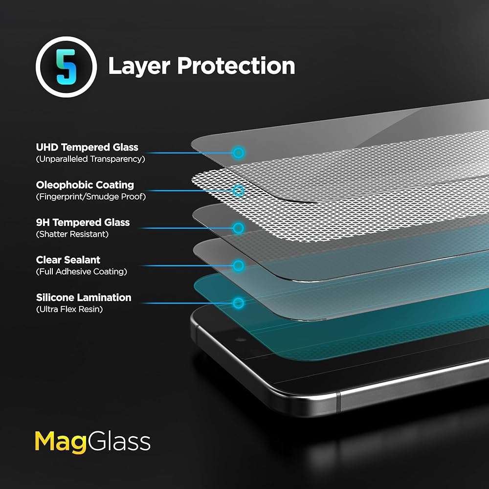 magglass for iPhone 17e Screen Protector Toughened Tempered Glass with Easy-installation Applicator - Image 4