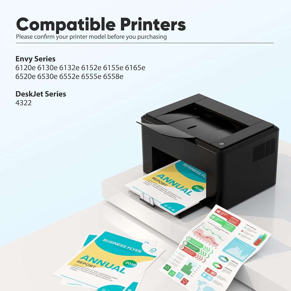 COLRIX 68XL 68 Ink Cartridges Black/Color Combo Pack Compatible for HP Ink 68, High Yield 68 Ink Cartridges for HP Envy 6155e 6555e 6152e 6552e 6558e Printers (Color/Black, 2 Pack) - Image 2