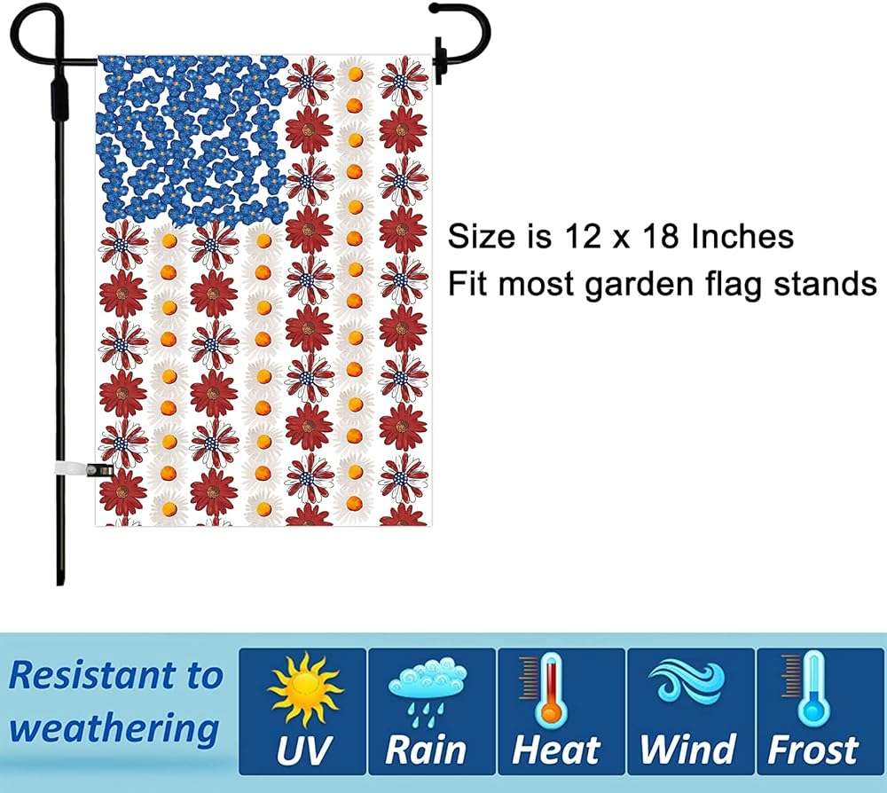Seasonal Garden Flags Set of 12 Double Sided 12 x 18 Inch Yard Flags,Small Garden flags for outside,4th of July Summer Fall Garden Flag,Christmas Halloween Easter Outdoor Decor, Holiday Flags for All Seasons - Image 3