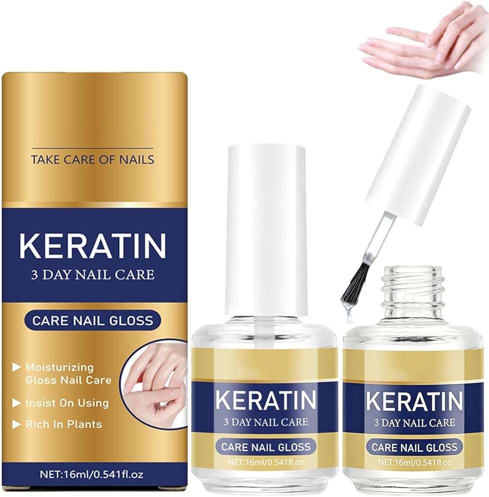 2PCS 3 Days Keratin Nail Care Oil,2026 New Moisturizing Cuticle Oil for Strong Nail,Intensive Repairs Dry & Weak Nails - Image 1