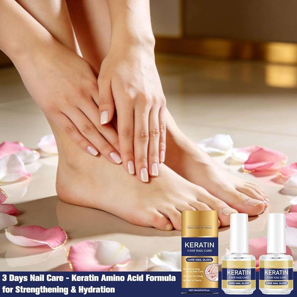 2PCS 3 Days Keratin Nail Care Oil,2026 New Moisturizing Cuticle Oil for Strong Nail,Intensive Repairs Dry & Weak Nails - Image 2