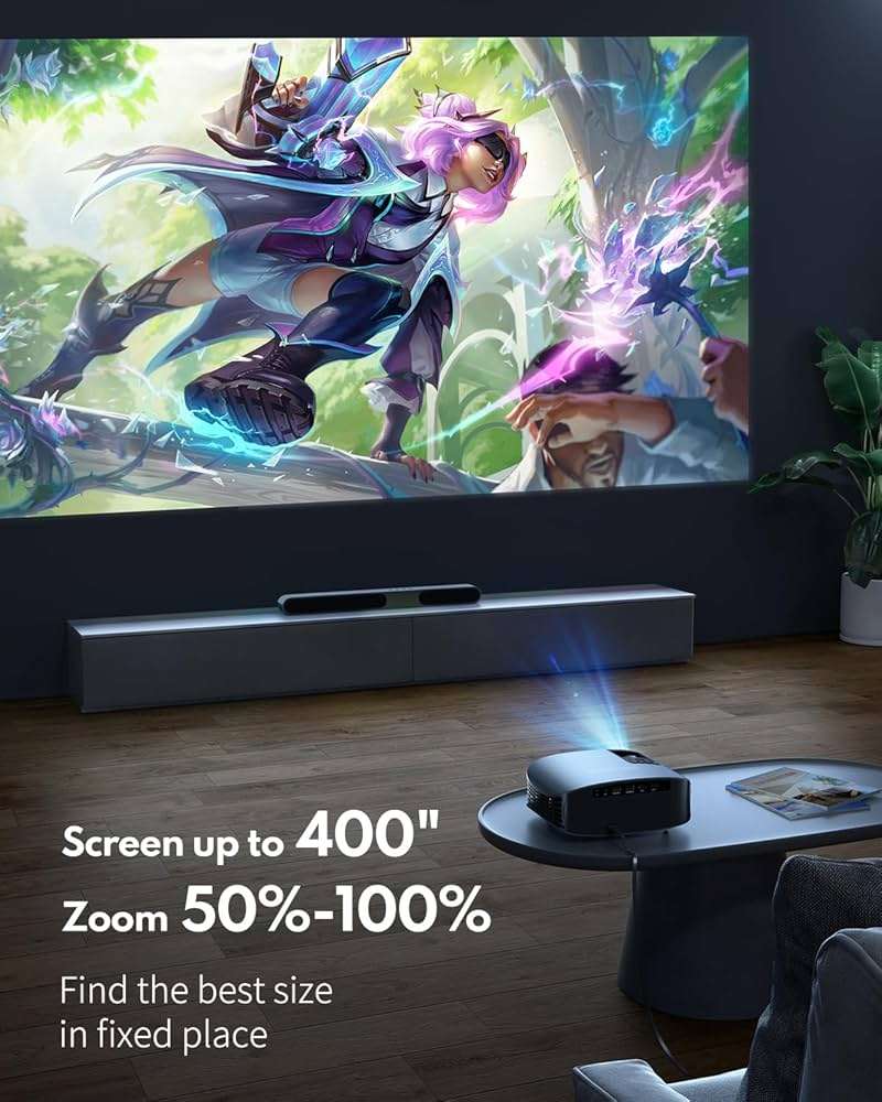 GooDee 4K Portable Projector with WiFi 6 and Bluetooth 5.4 - 2026 Upgraded Full HD Video Projector, Dolby Audio Home Theater for Outdoor Night & Bedroom Cinema, Compatible with Fire Stick/iOS/Android - Image 6