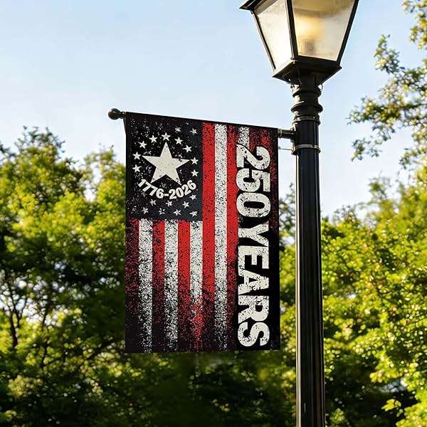 250 Anniversary USA Garden Flag, Double Sided Waterproof Distressed Patriotic Flag 1776-2026, Outdoor Yard Decor 12x18 - Image 2