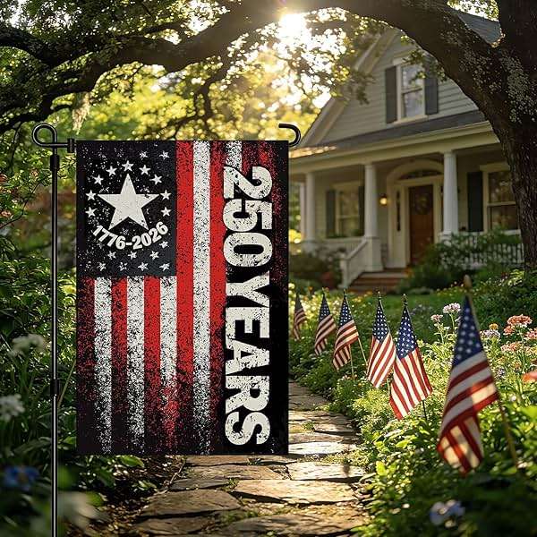 250 Anniversary USA Garden Flag, Double Sided Waterproof Distressed Patriotic Flag 1776-2026, Outdoor Yard Decor 12x18 - Image 7