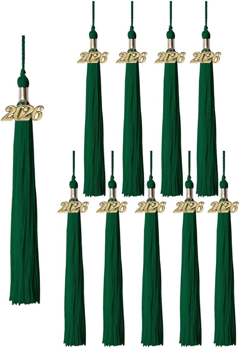 Class Act Graduation Tassels Bulk Set – 10 Pack Tassels with 2026 Year Charm, Classic Grad Accessories for High School, College and University, Red/White - Image 5