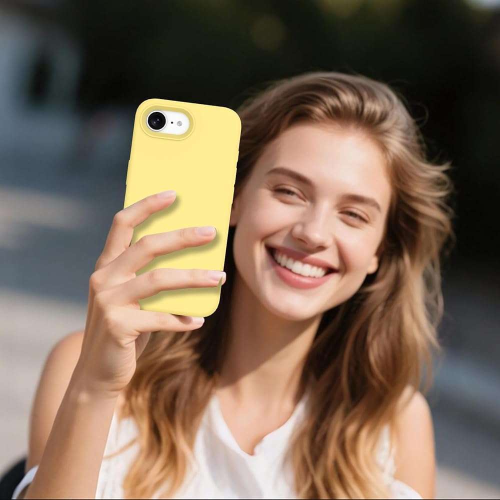 BENTOBEN for iPhone 17e/iPhone 16e 6.1" Case, Liquid Silicone Anti-Slip Microfiber Lining, Slim Soft Gel Rubber Anti-Scratch Shockproof Cover for iPhone 17e/iPhone 16e (2026/2025), Yellow - Image 5