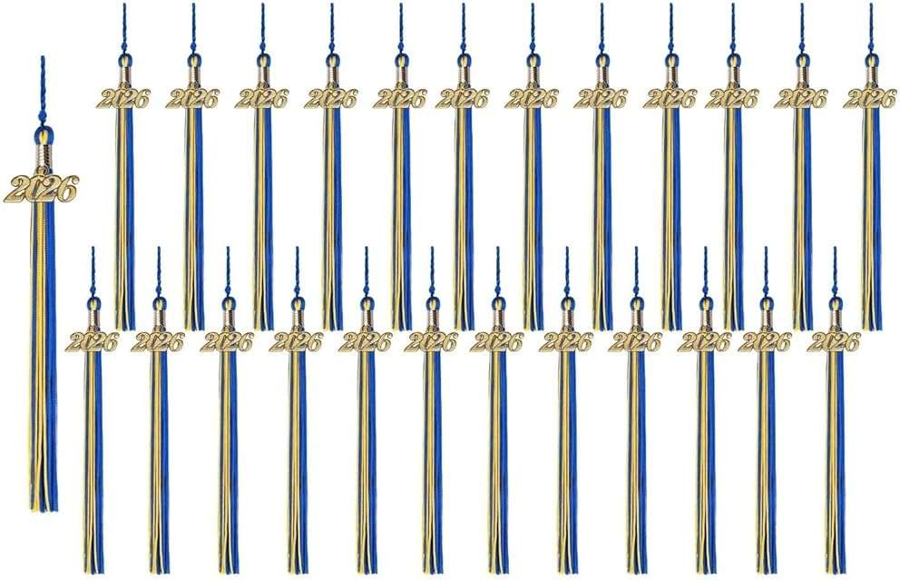 Class Act Graduation Tassels Bulk Set – 25 Pack Tassels with 2026 Year Charm, Classic Grad Accessories for High School, College and University, Red/White - Image 6
