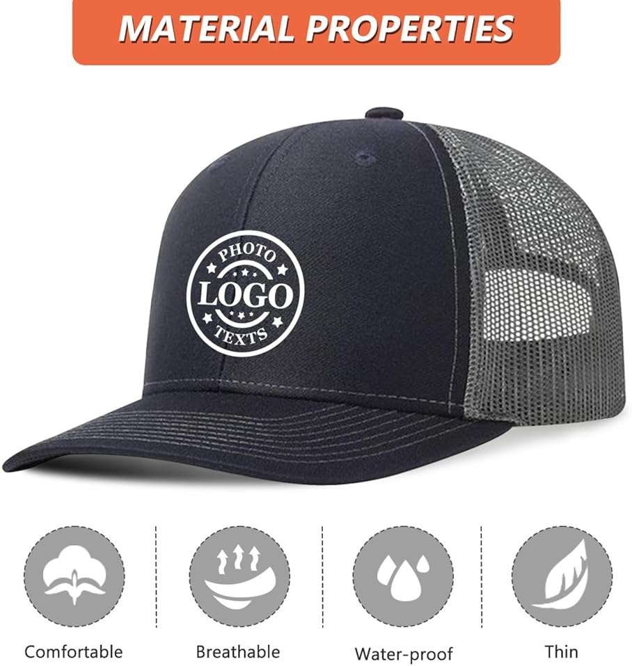 Custom Hats Bulk for Men Women Design Your Own Trucker Hats with Logo Text, Customized Baseball Cap for Business Promotion - Image 4