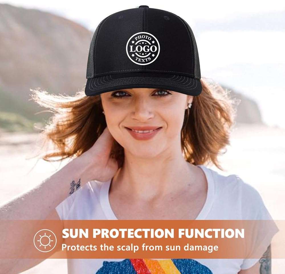 Custom Hats Bulk for Men Women Design Your Own Trucker Hats with Logo Text, Customized Baseball Cap for Business Promotion - Image 7