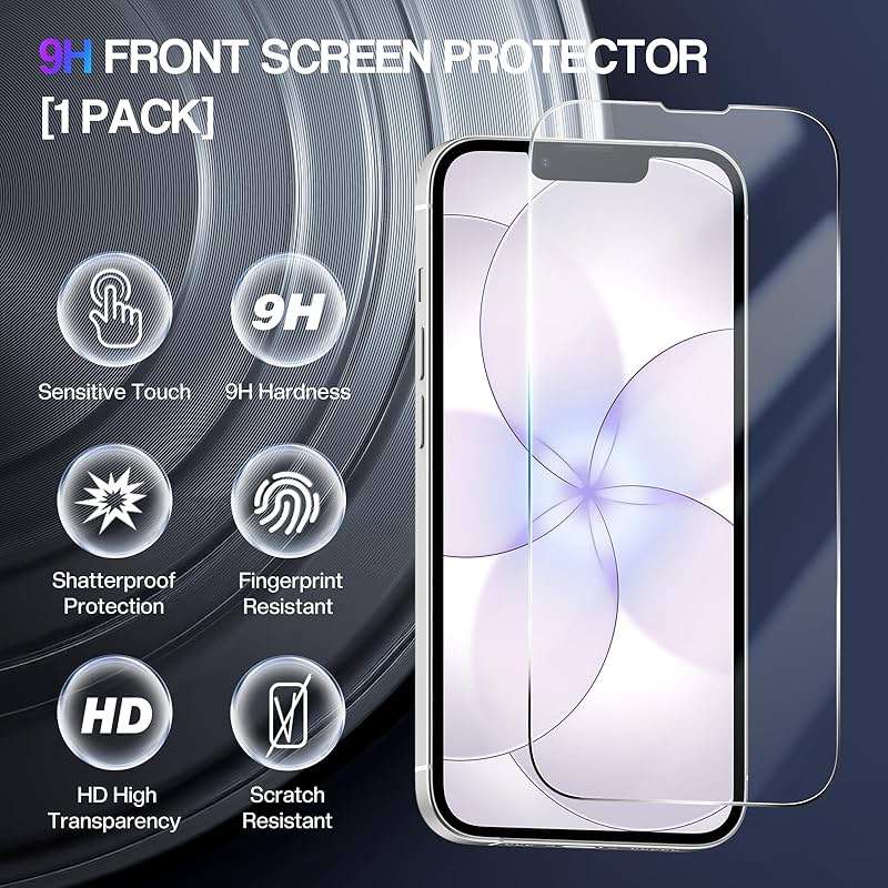 Maxdara for iPhone 17e Case& iPhone 16e Case, [3 in 1] with Front Tempered Glass Screen Protector & Camera Lens Protector & Anti-Yellowing Slim Shockproof Cover for iPhone 17e (Transparent+Clear) - Image 5