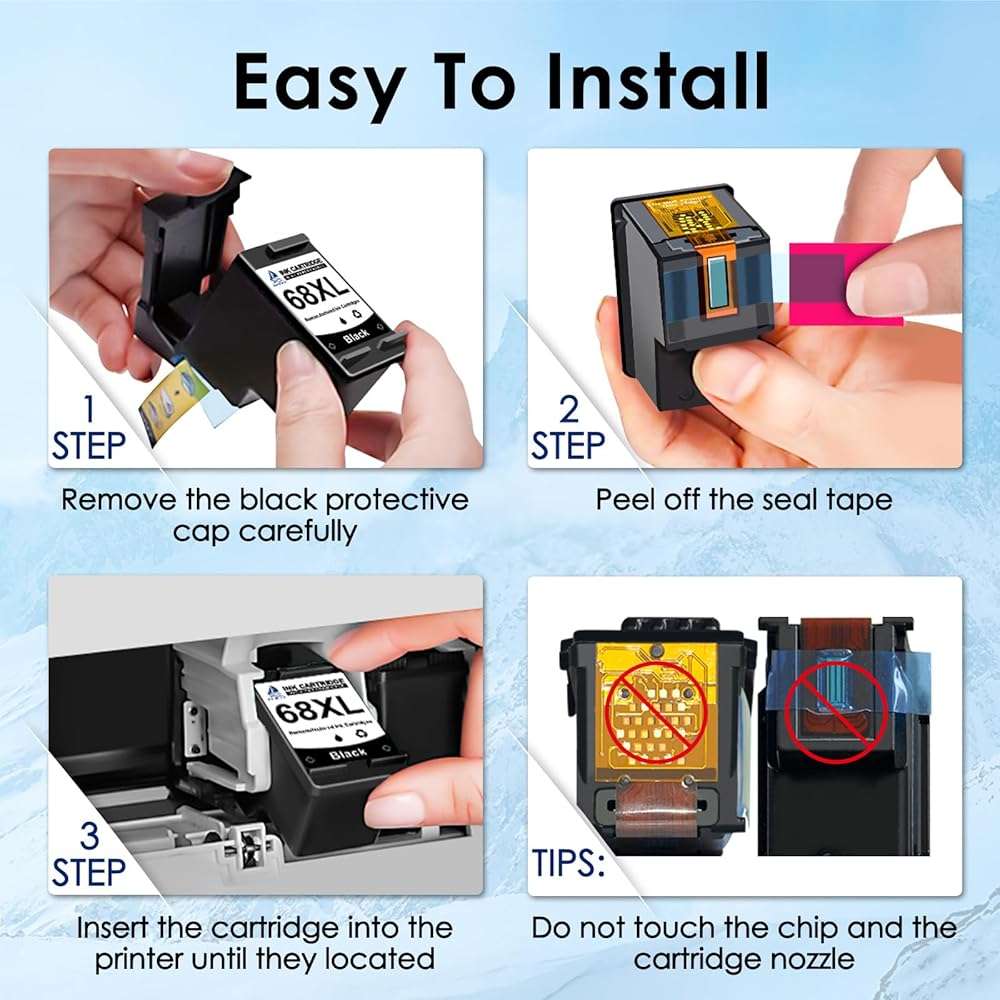 DOUBLE D 68 68XL Black Compatible Ink Cartridges Replacement for HP 68XL Work with Envy 6155e 6555e 6100e 6165e 6500e 6152e 6552e 6558e Printer (Black, 2-Pack) - Image 5