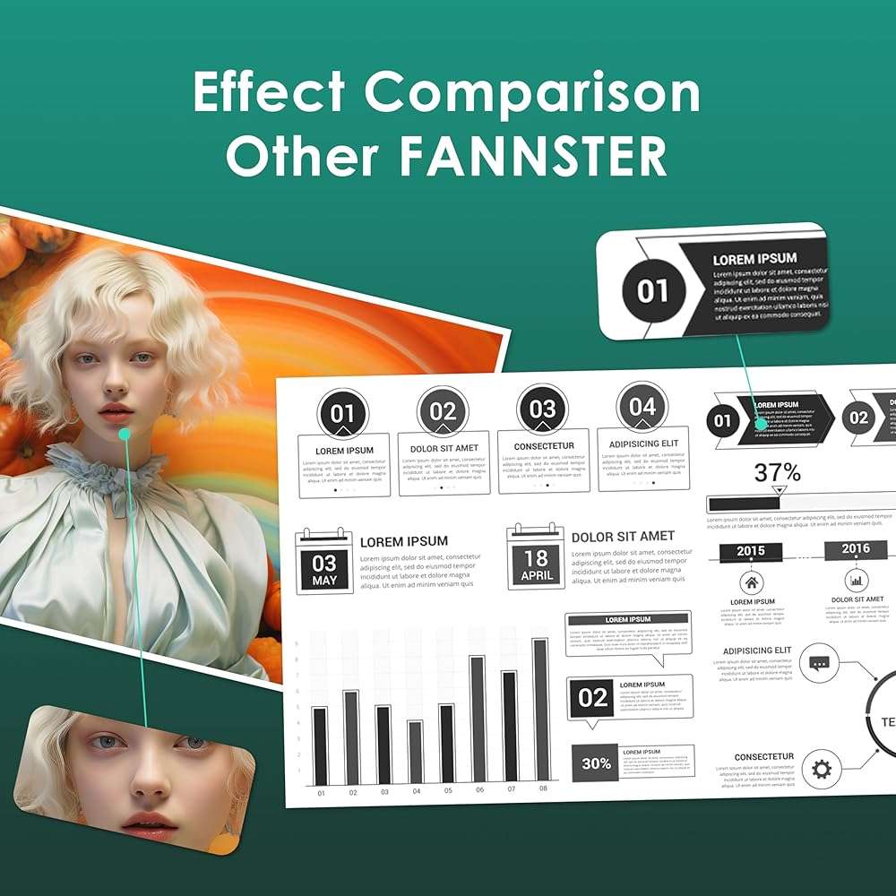 fannster 68XL 68e 68 Ink Cartridges Black Color Combo Pack Replacement for HP 68 Ink Cartridges, Compatible with HP Envy 6155e 6555e 6152e 6552e 6558e Printers (1 Black 1 Tri-Color) - Image 5