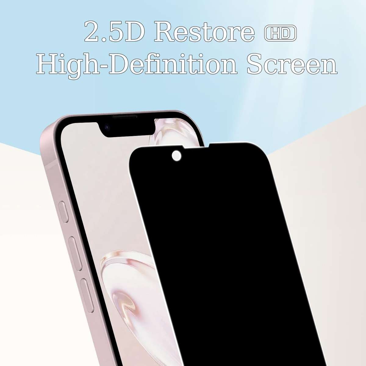 Kesuwe 3 Pack Privacy Screen Protector for iPhone 17e/16e 6.1 Inch Anti Spy Private Tempered Glass Film, 9H Hardness, Anti Scratch, Case Friendly, Easy Installation - Image 6