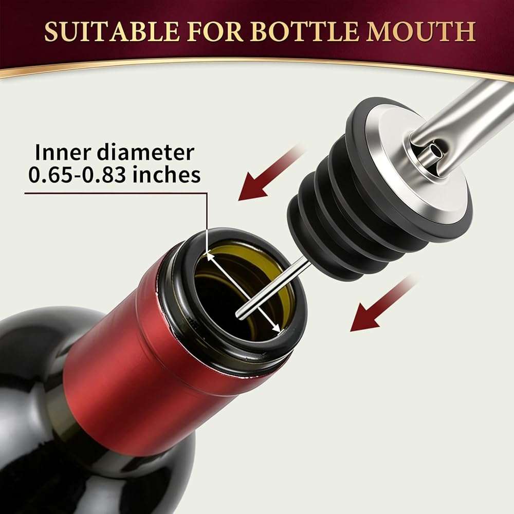 60 PACK Liquor Pour Spout Speed Pourers for Liquor Bottles Alcohol Oil Vinegar and Wine, Bar accessories, Stainless Steel Pourers for Bartending with Dust Caps - Image 8