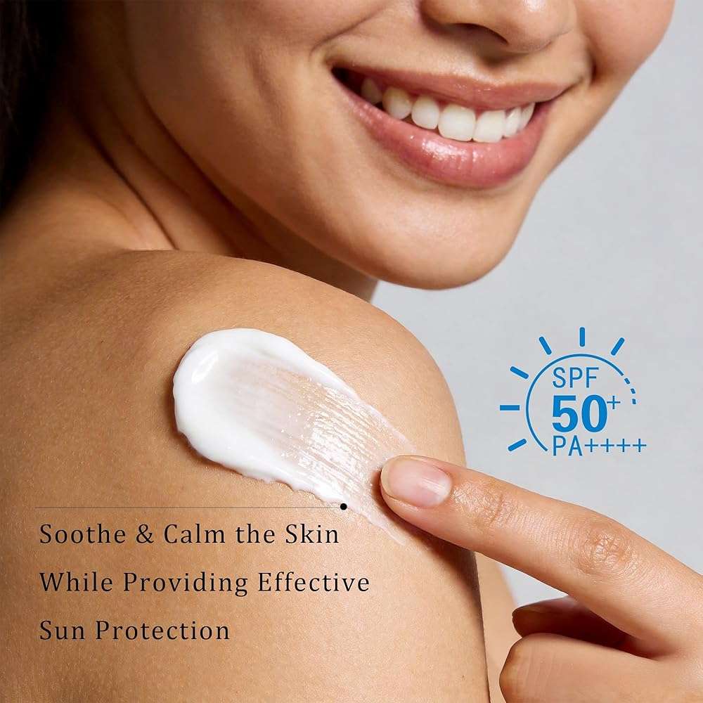 Centella Sunscreen SPF 50, Moisturizing Sunscreen Facial Serum, Daily UV Defense Non-Sticky Sun Protection Travel Essentials for All Skin (50ml) - Image 3