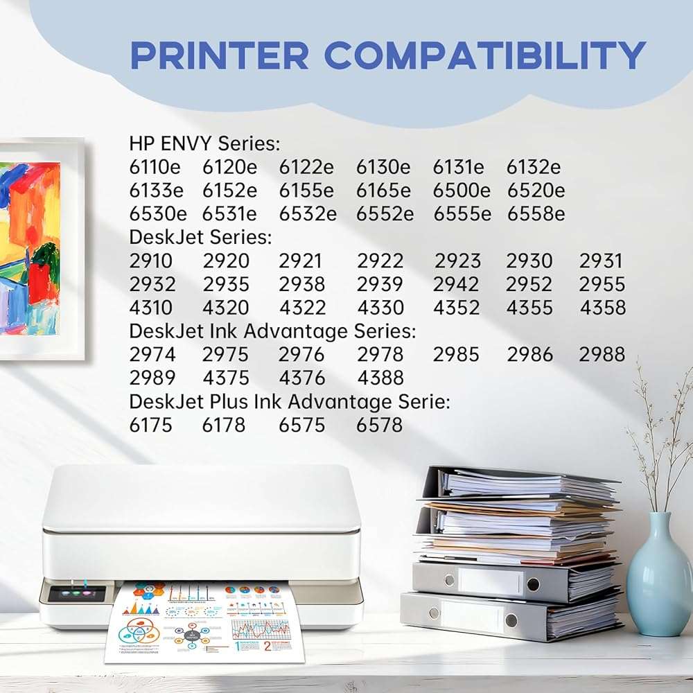 Miss Deer 68XL 68e Ink Cartridges Black 2 Pack Replacement for Hp 68 XL,Work for 6100e 6500e Printers for Envy 6152e 6155e 6552e 6555e 6558e 6110e 6110r 6120e 6130e 6131e 6132e 6165e 6520e 6530e - Image 2