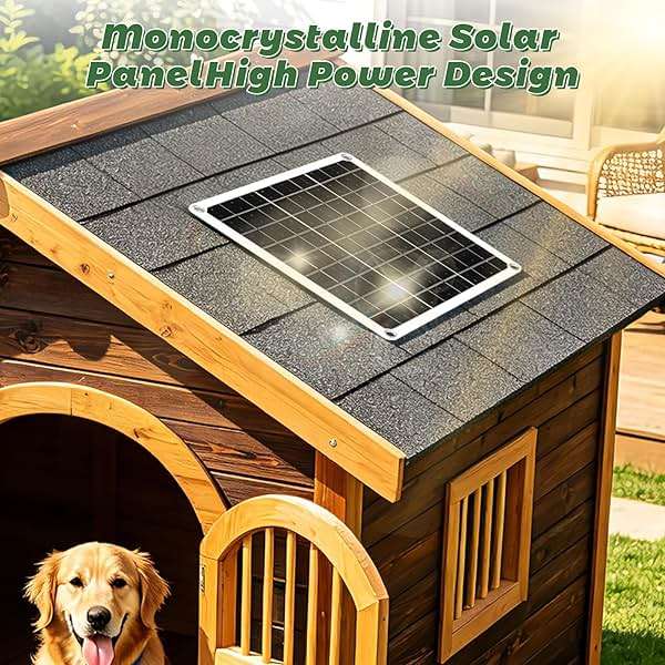 15W Solar Powered Fan for Chicken Coop, Solar Panel Exhaust & Intake Fan with Two Waterproof Fans 6.5Ft Cable Installation Kits, Ideal for Greenhouse Dog-House Outside Shed - Image 4