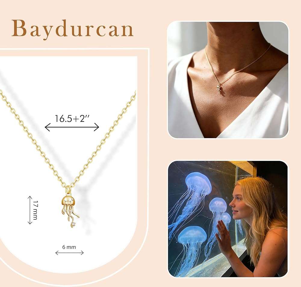 Baydurcan Necklaces for Women Teens 14K Golden Plated Pendant Highland Cow Cat Mahjong Necklace Gifts for Birthday Graduation Friendship Gifts - Image 2