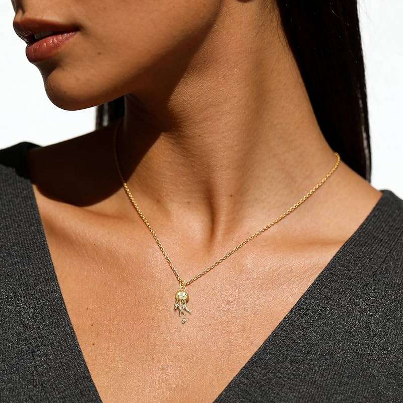 Baydurcan Necklaces for Women Teens 14K Golden Plated Pendant Highland Cow Cat Mahjong Necklace Gifts for Birthday Graduation Friendship Gifts - Image 5