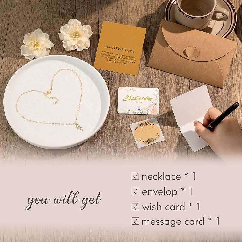 Baydurcan Necklaces for Women Teens 14K Golden Plated Pendant Highland Cow Cat Mahjong Necklace Gifts for Birthday Graduation Friendship Gifts - Image 6