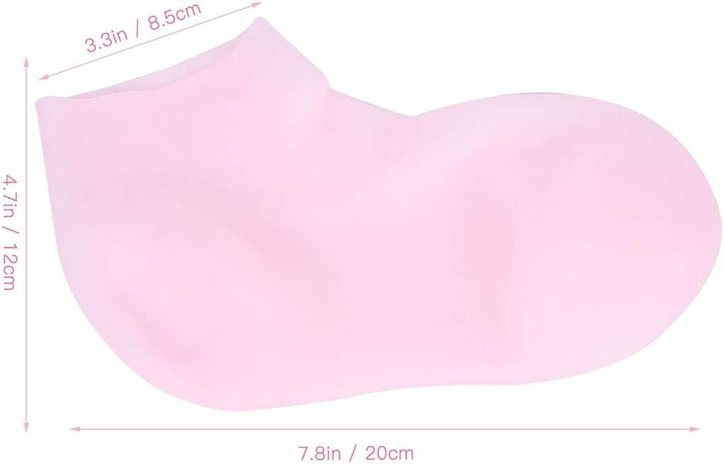 VINTORKY Moisturizing Socks for Feet Treatment 1 Pair Pink L 39-41 Exfoliator Stocking Anti-Dry Crack Care Foot Care Socks for Dry and Cracked Skin - Image 2
