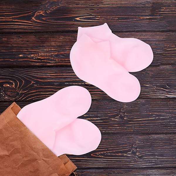 VINTORKY Moisturizing Socks for Feet Treatment 1 Pair Pink L 39-41 Exfoliator Stocking Anti-Dry Crack Care Foot Care Socks for Dry and Cracked Skin - Image 6