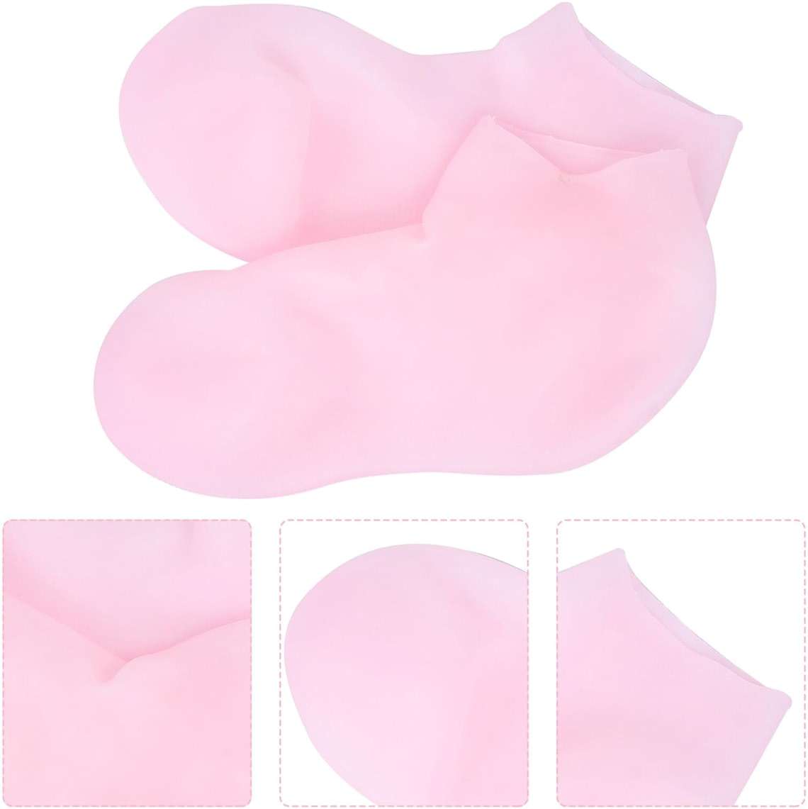 VINTORKY Moisturizing Socks for Feet Treatment 1 Pair Pink L 39-41 Exfoliator Stocking Anti-Dry Crack Care Foot Care Socks for Dry and Cracked Skin - Image 7