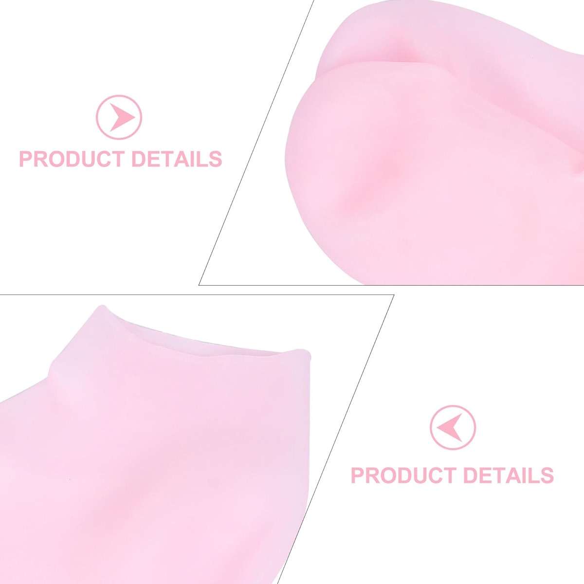 VINTORKY Moisturizing Socks for Feet Treatment 1 Pair Pink L 39-41 Exfoliator Stocking Anti-Dry Crack Care Foot Care Socks for Dry and Cracked Skin - Image 9