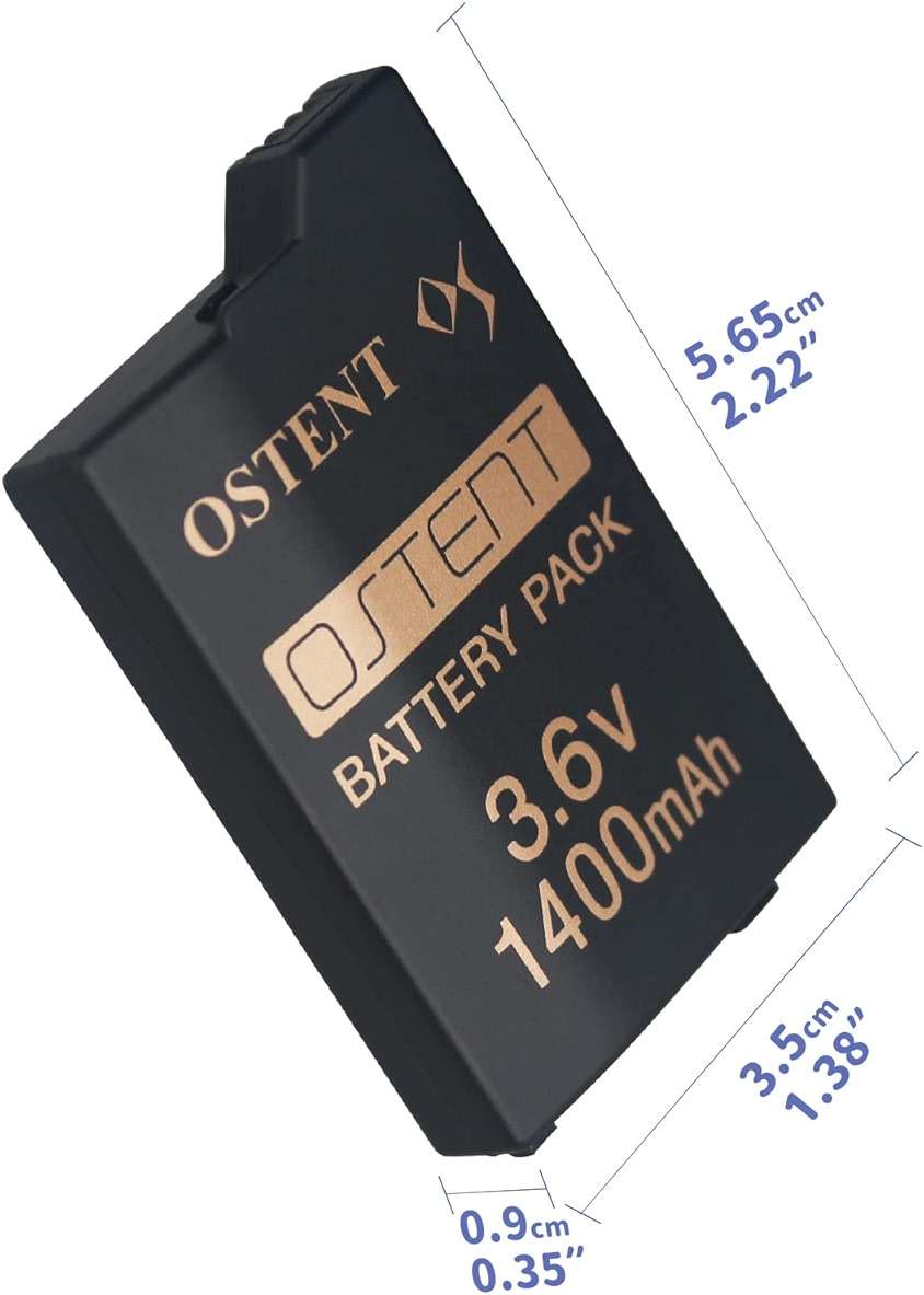 OSTENT Real 1400mAh 3.6V Lithium Ion Li-ion Polymer Rechargeable Battery Pack Replacement Upgraded Version for Sony PSP 2000/3000 Console PSP-S280 Video Games - Image 5