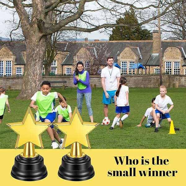 Fumusae 32 Pack Mini Star Award Trophy, 3.5 Inch Gold Trophy Awards Bulk, Plastic Trophies for Rewards, Sports Winning Prize, Competitions, Game Prizes, Party Favors, Event Props - Image 4