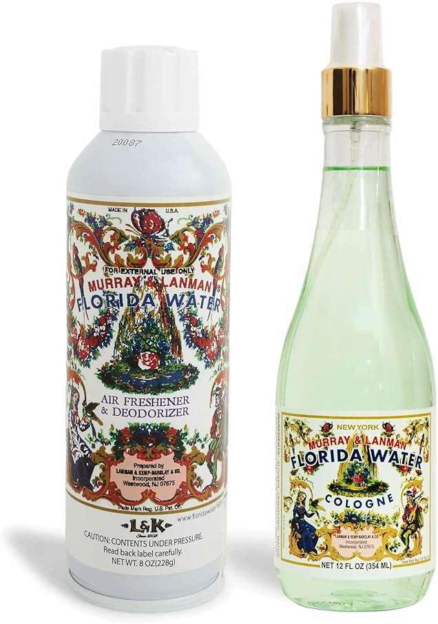 Florida Water Murray & Lanman Cologne Spray 12 oz Bundle Spray 8 oz – Air Freshener & Deodorizer (2 Items) - Image 1