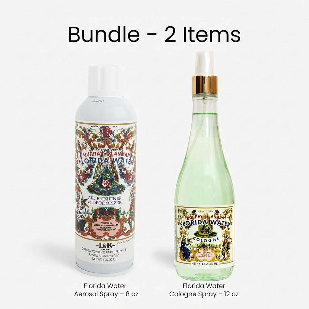 Florida Water Murray & Lanman Cologne Spray 12 oz Bundle Spray 8 oz – Air Freshener & Deodorizer (2 Items) - Image 6