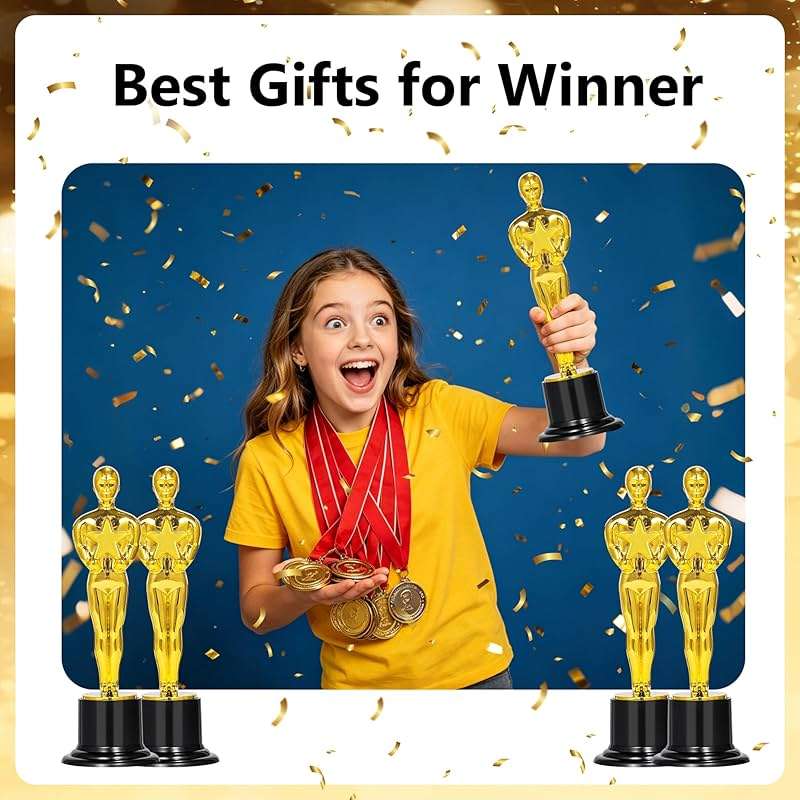 Joyomato Gold Award Trophy, 24 Pack 6 Inch Trophies for Party Decorations, Game Prize, Award Ceremony, Appreciation Gift - Image 5
