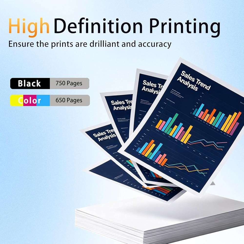 Skysoar 68XL 68e for HP 68 Ink Cartridges, Compatible for HP Ink 68, High Yield for HP 68 Ink Cartridges Black/Color Combo Pack Work with Envy 6155e 6555e 6152e 6100e 6552e 6558e (1Bk, 1Tri-Color) - Image 3