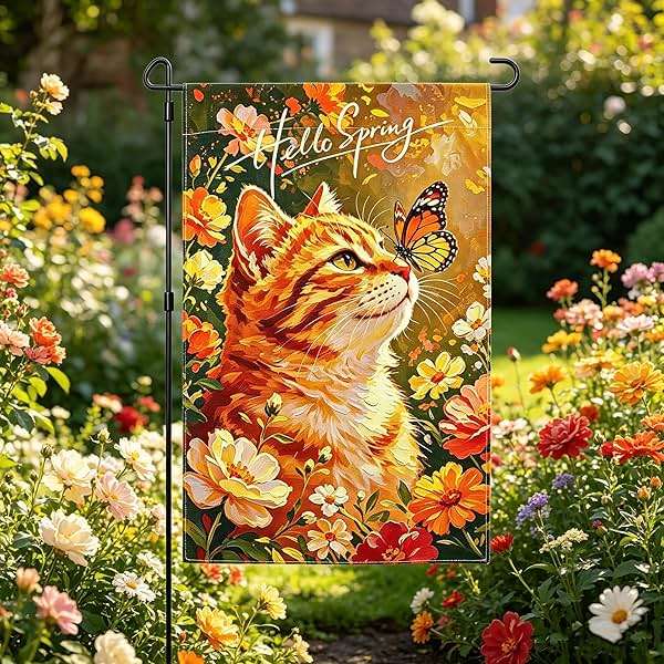 Seasonal Garden Flags Set of 4 Double Sided 12x18 Inch,Small Yard Flags for Outside, Spring Summer Fall Winter & Holiday Outdoor Decor, Halloween Christmas Decorations for All Seasons - Image 4