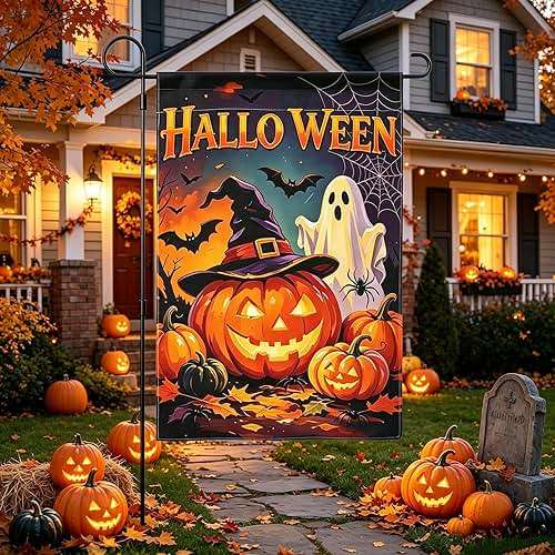 Seasonal Garden Flags Set of 4 Double Sided 12x18 Inch,Small Yard Flags for Outside, Spring Summer Fall Winter & Holiday Outdoor Decor, Halloween Christmas Decorations for All Seasons - Image 8