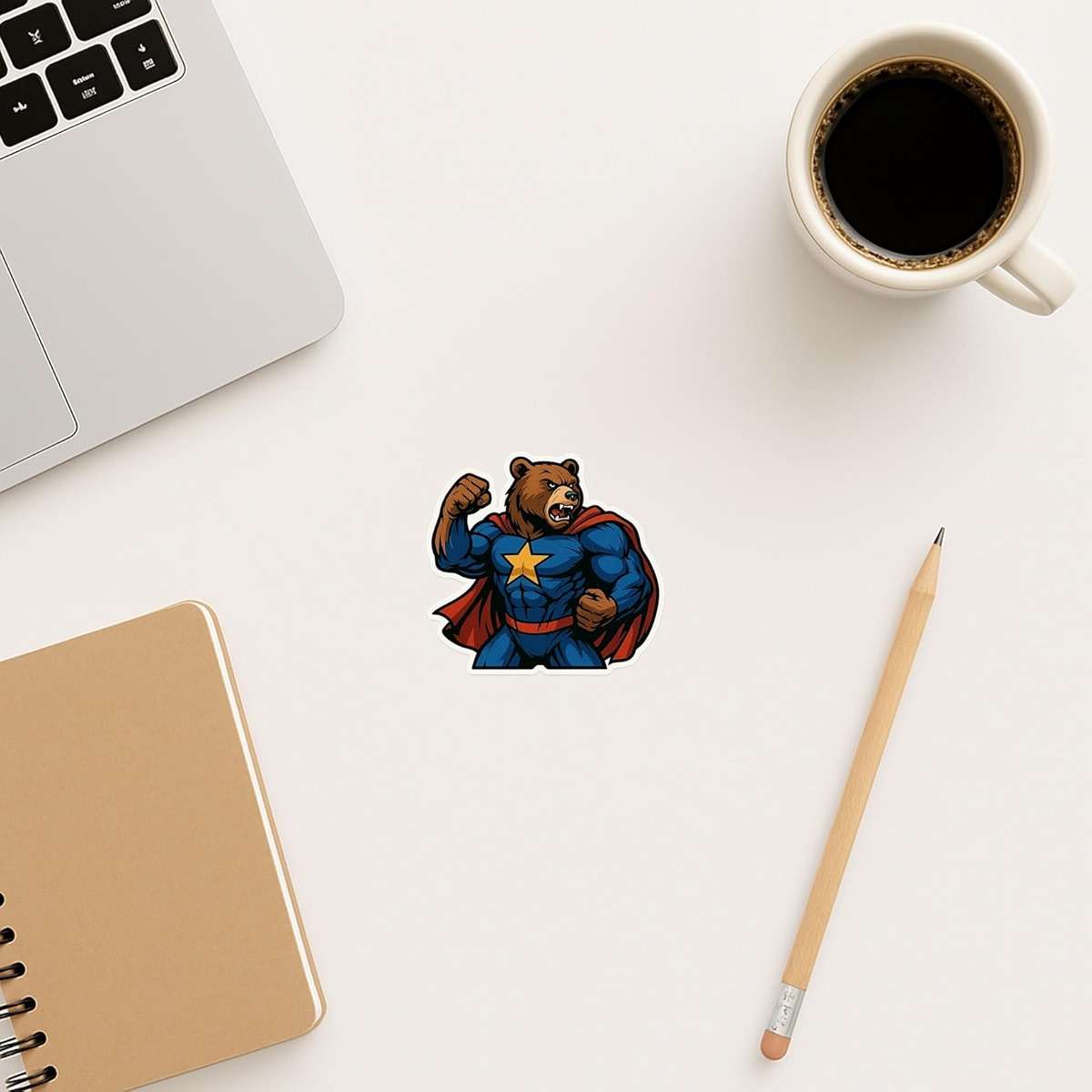 Ursa Major American Superhero Sticker (3.25" x 3") - Image 4