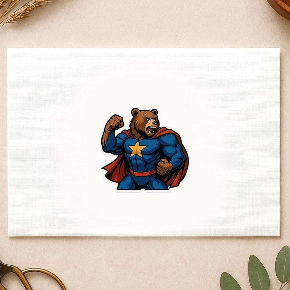 Ursa Major American Superhero Sticker (3.25" x 3") - Image 7