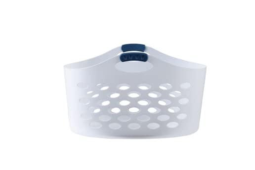 Rubbermaid 1.5 Bushel Capacity Durable Versatile Flex N Carry Portable Flexible Laundry Basket With Convenient Carrying Handles, White, Organization and Storage for Laundry/Garage/Home - Image 4