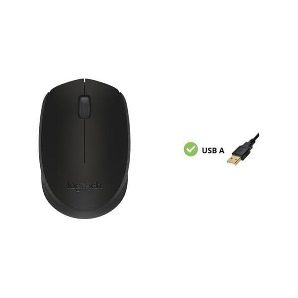 Logitech M170 Wireless Mouse for PC, Mac, Laptop, 2.4 GHz with USB Mini Receiver, Optical Tracking, 12-Months Battery Life, Ambidextrous - Black - Image 3