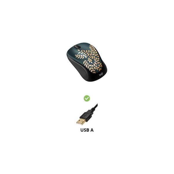 Logitech - Design Collection Limited Edition Wireless Compact Mouse with Colorful Designs - Golden Garden - Image 2