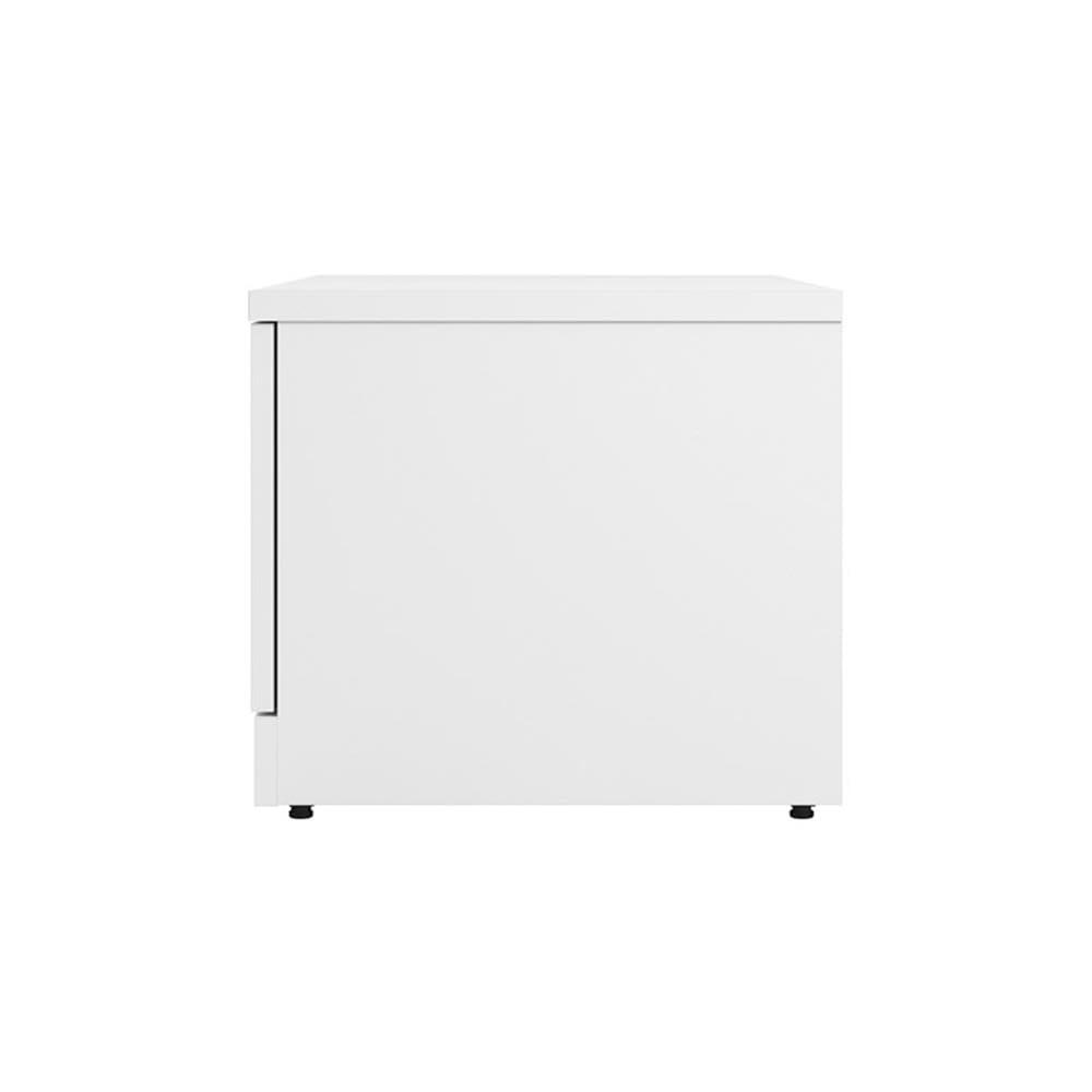 BOWERY HILL 30W Shoe Bench with Drawer in White - Engineered Wood - Image 6