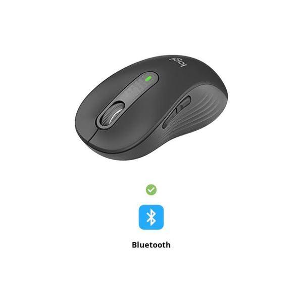 Logitech Signature M650 L Full Size Wireless Mouse - for Large Sized Hands, 2-Year Battery, Silent Clicks, Customizable Side Buttons, Bluetooth, Multi-Device Compatibility (Graphite) - Image 3