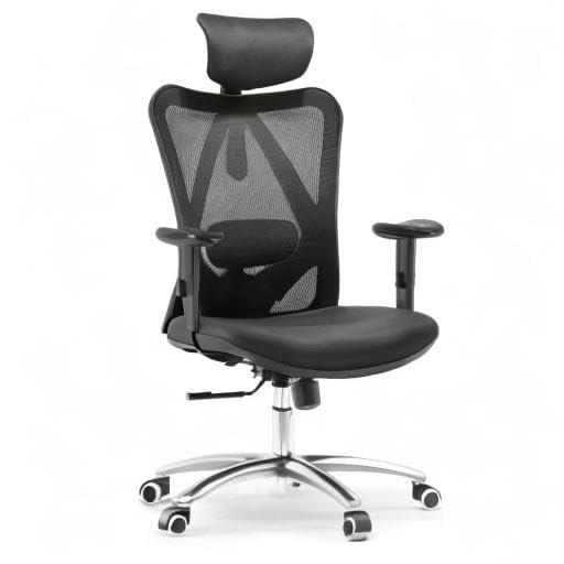 SIHOO M18 Ergonomic Office Chair for Big and Tall People Adjustable Headrest with 2D Armrest Lumbar Support and PU Wheels Swivel Tilt Function Black - Image 10